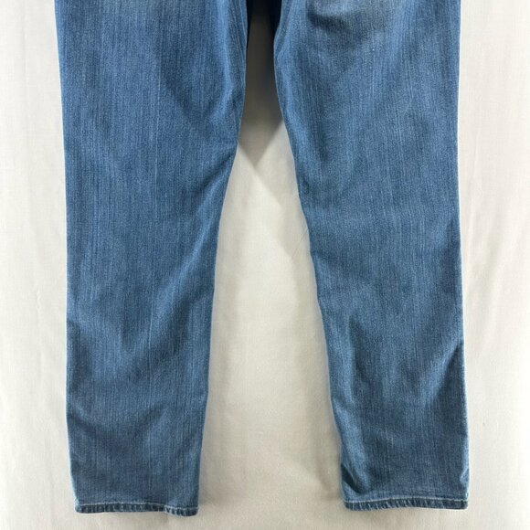Lauren Ralph Lauren Jeans Size 14 High Rise Straight Leg Light Washed Denim Blue - Picture 6 of 11